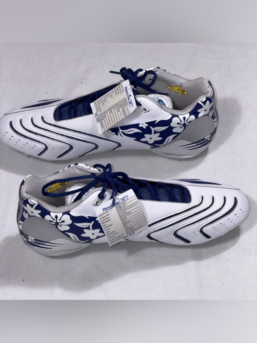 Reebok NFL Pro Bowl 2007 Football Cleats Men’s Size 14 White Blue - Picture 6 of 11
